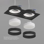 DK2092-BK Встраиваемый светильник FLAT, IP 20, до 15 Вт, GX53, LED, черный, алюминий