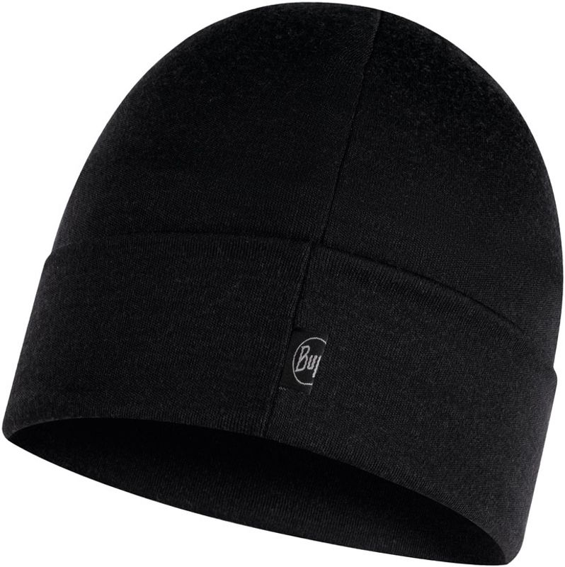 Теплая шерстяная шапка-бини Buff Hat Wool Heavyweight Black Фото 8