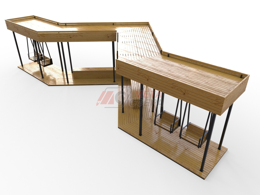 Навес с качелями