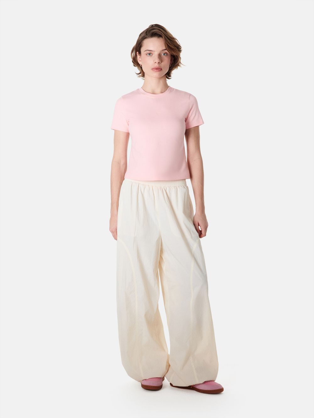 Брюки из нейлона "Молоко" женские