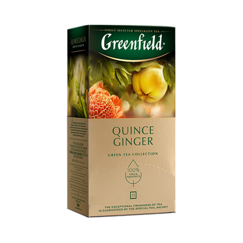 Чай черный в пакетиках Greenfield Quince Ginger, 25 пак