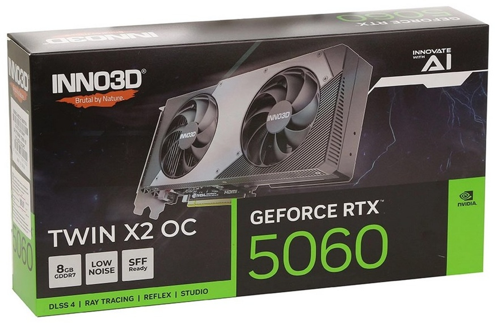 Видеокарта Inno3D RTX 5060 Twin X2 OC (N50602-08D7X-195070N) 8 Гб