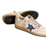 Женские Golden Goose Ball Star in Nappa with Blue Star and Platinum Heel Tab