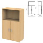 Шкаф полузакрытый "Канц", 700х350х1130 мм, цвет бук невский (КОМПЛЕКТ)