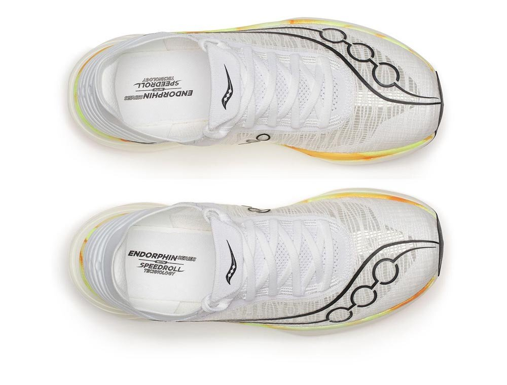 Кроссовки для бега мужские Saucony Endorphin Elite 2 М Бело-Оранжевые