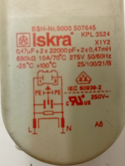 WAE20443OE кт16 Сетевой фильтр для стиральных машин Siemens Bosch 181928 б/у