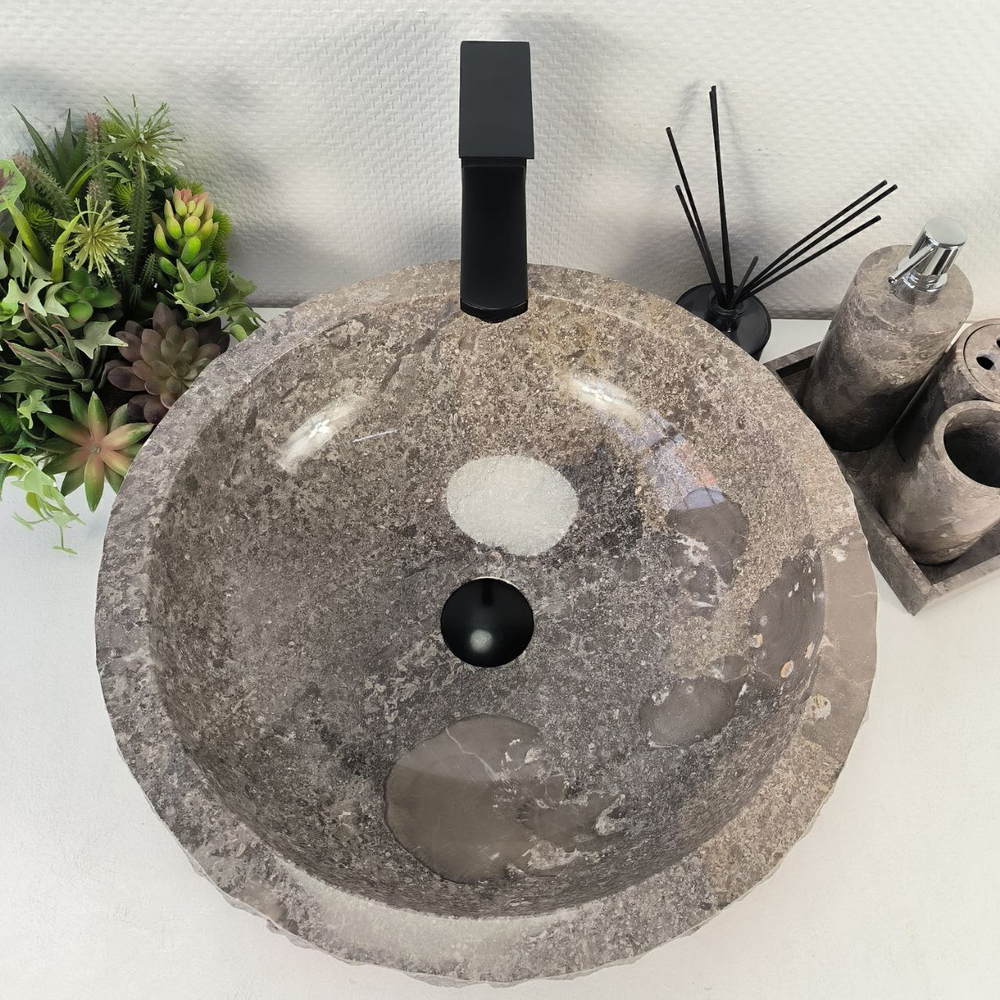 Раковина из мрамора Erozy Grey EM-64729 47*47*15 0186