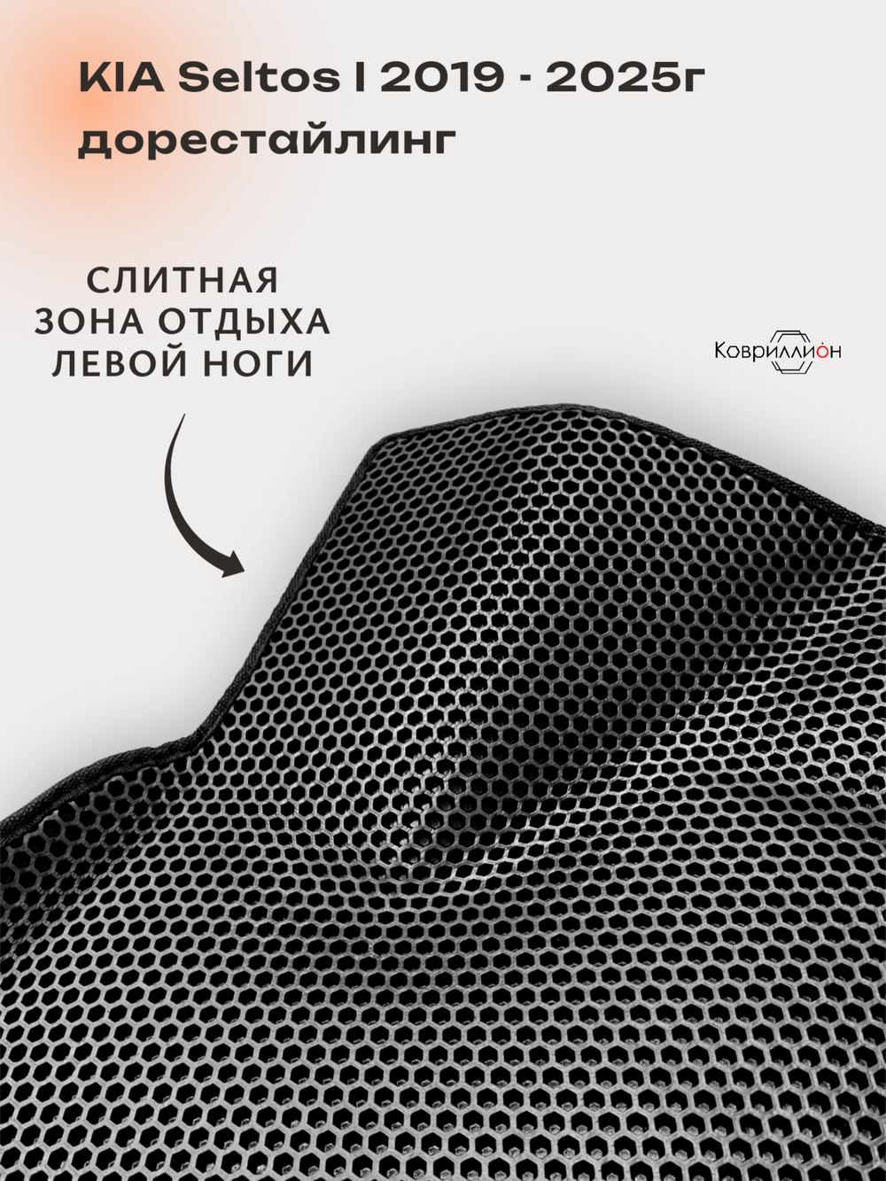 Автомобильные коврики ЭВА с бортами для KIA Seltos I (19-25г.) дорестайлинг
