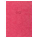Тетрадь 60 л. без линовки обложка кожзам под замшу, сшивка, B5 (179х250мм), КОРАЛЛОВЫЙ, BRAUBERG CAPRISE, 403864