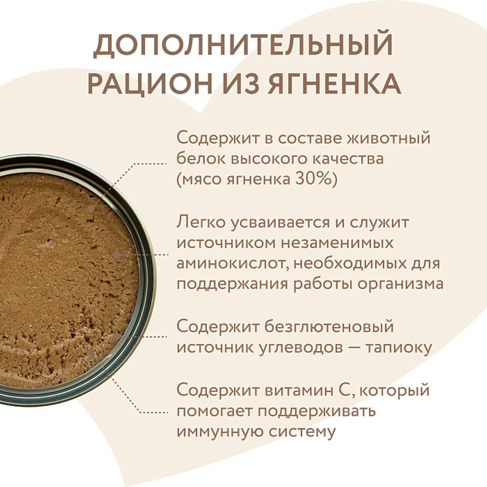 Влажный дополнительный корм для собак и щенков старше 6 месяцев Мнямс на каждый день Мусс из ягненка 80 г 24 шт