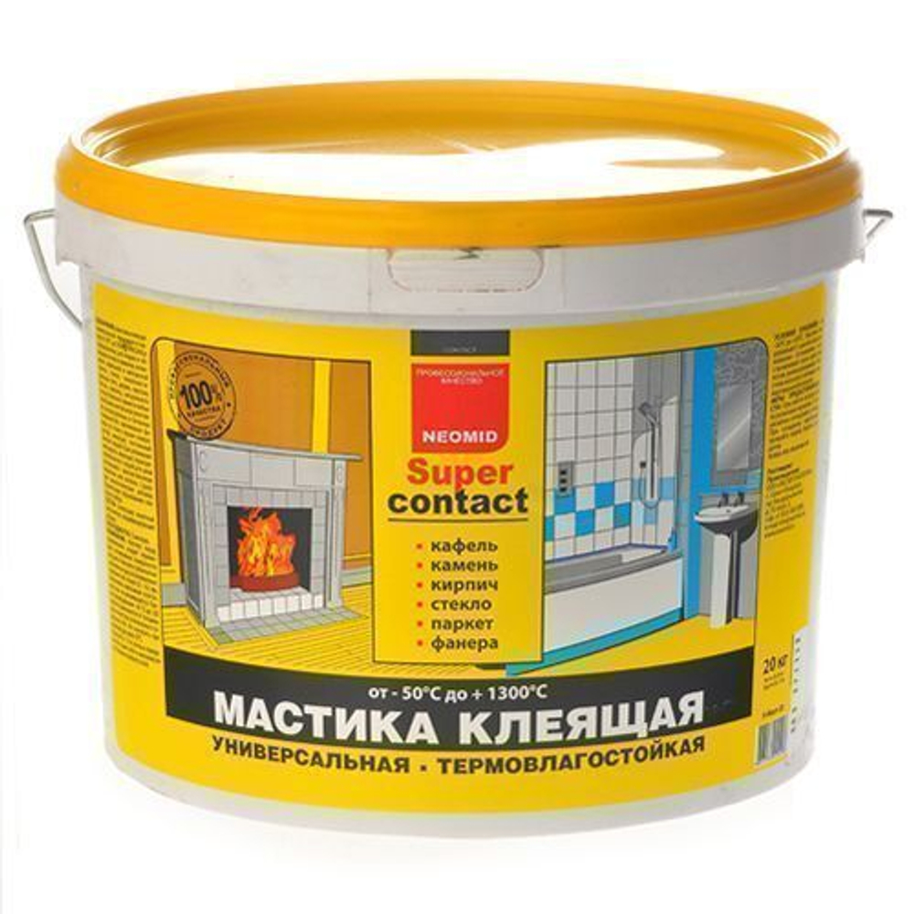 Мастика клеящая 20 кг термовлагос-я Neomid Super contact