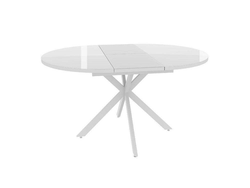 Стол кухонный обеденный круглый раздвижной Дуб Табачный/Чёрный, ПАРМА, 100х100х75,5 см