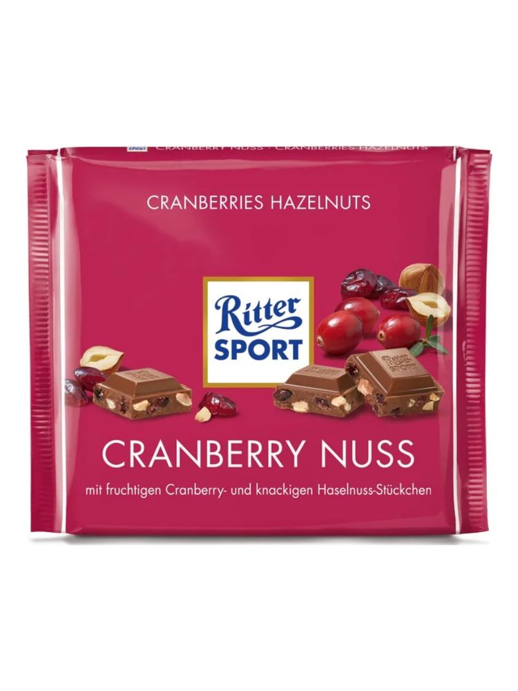 Шоколад молочный Ritter Sport Лесной орех Клюква 100 г