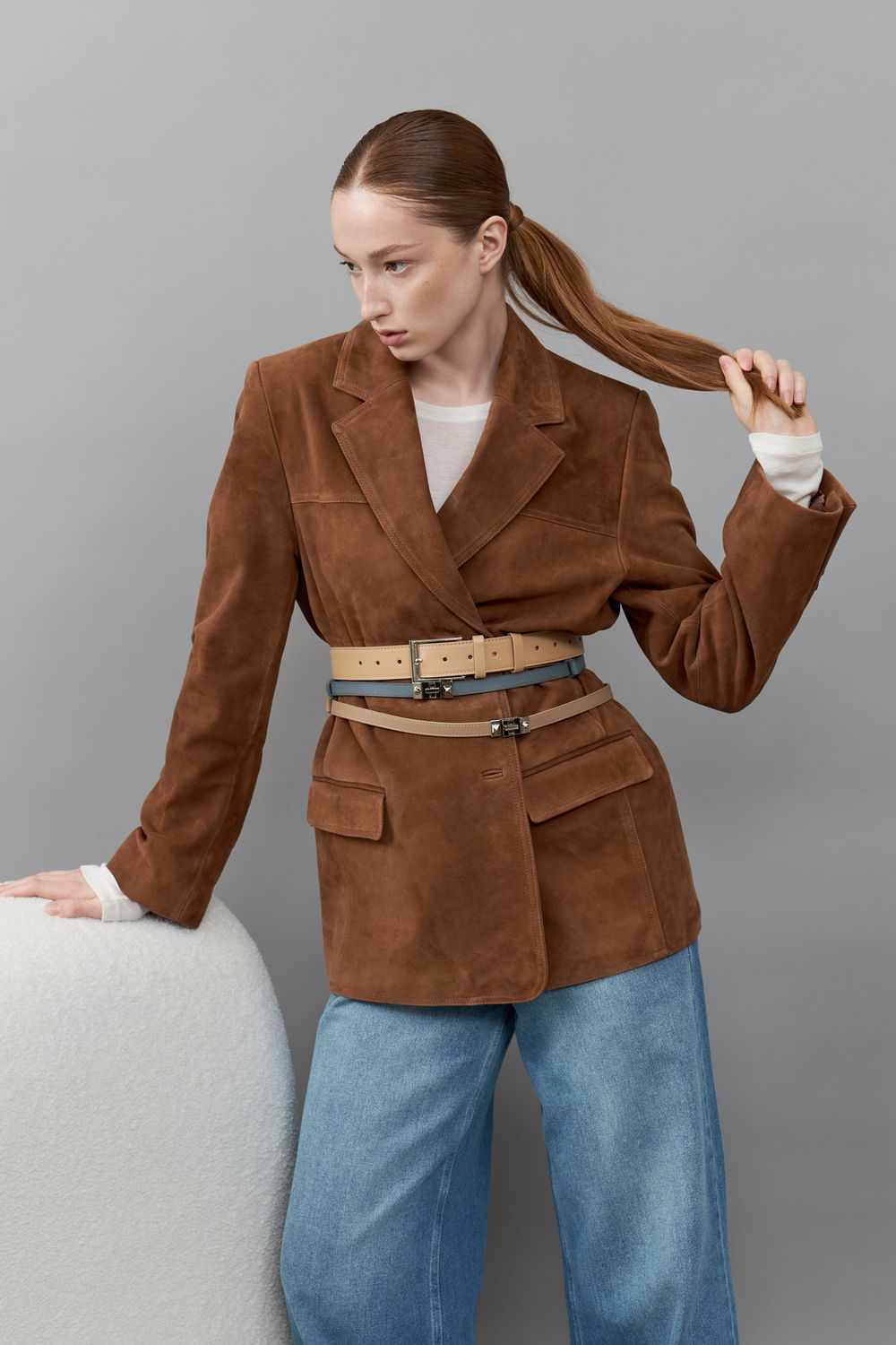 ТОНКИЙ РЕМЕНЬ С ЗАМОЧКОМ LATTE