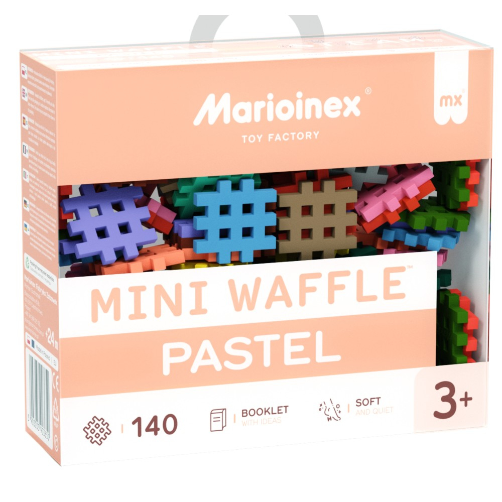 Marioinex - Мини-конструктор Waffle ПАСТЕЛЬ 140 шт. 903650