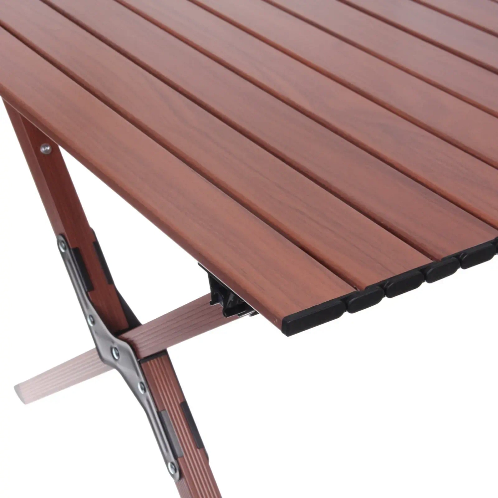 Стол кемпинговый складной DC-5003, 114*59*43 см, цвет: орех, каркас алюминий, ТуристМастер