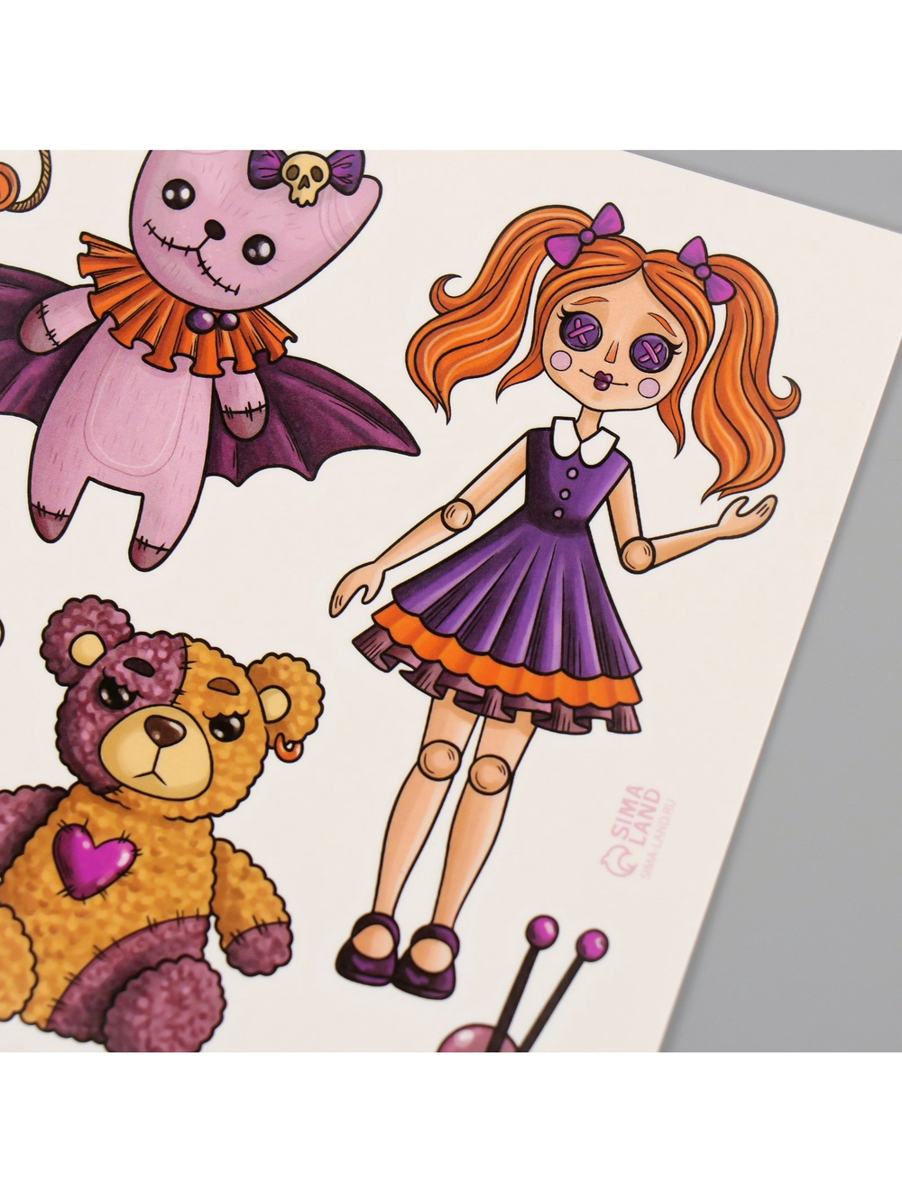 Переводные тату на тело цветные «Игрушки», 10×10 см