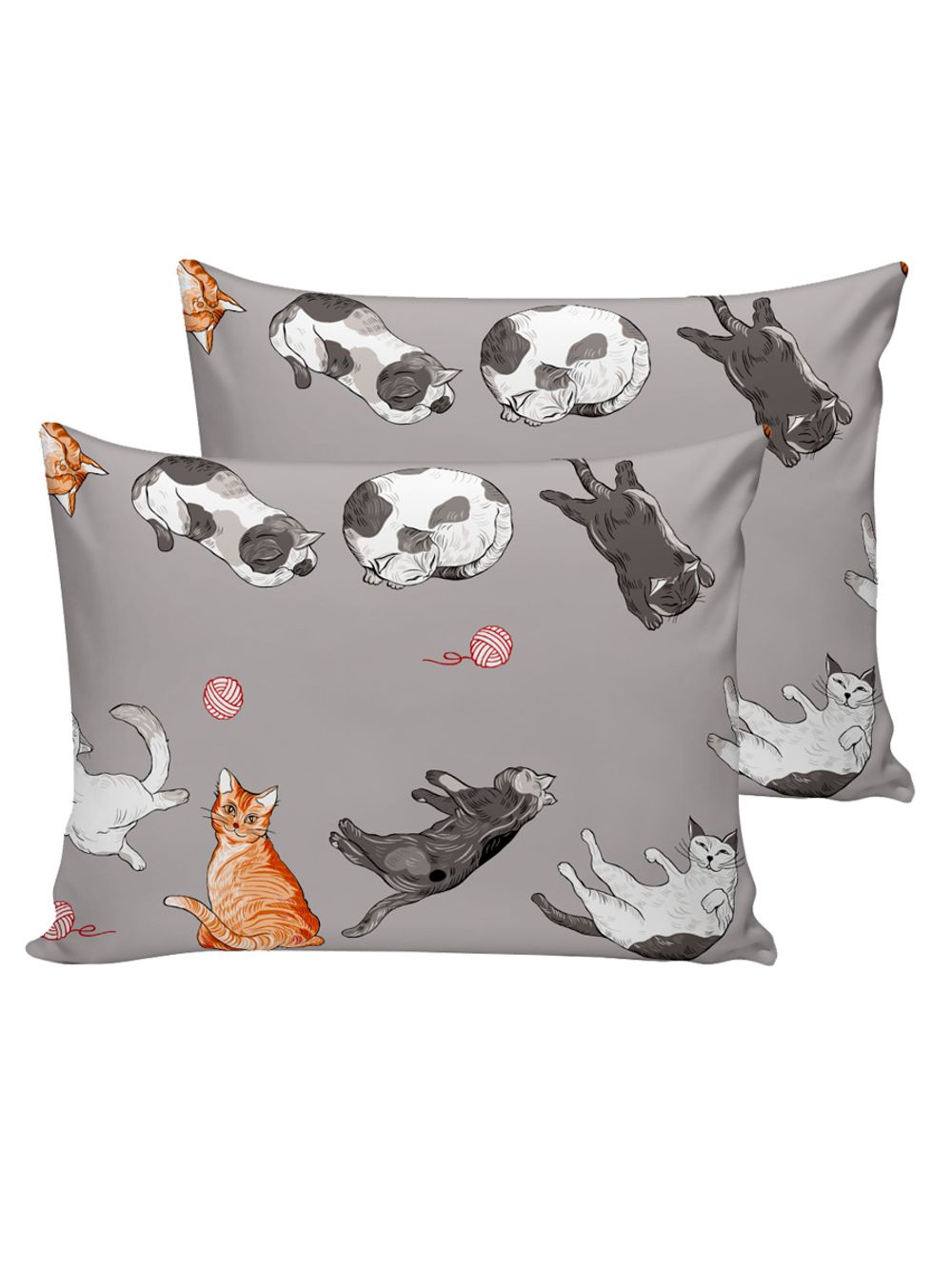 Наволочка комплект 2шт Сказка "Kitties" 40х60 см, перкаль