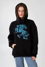 Худи Helgi Ingvarr ЗМЕЙ-ОГНЕННЫЙ ВОЛК Черный