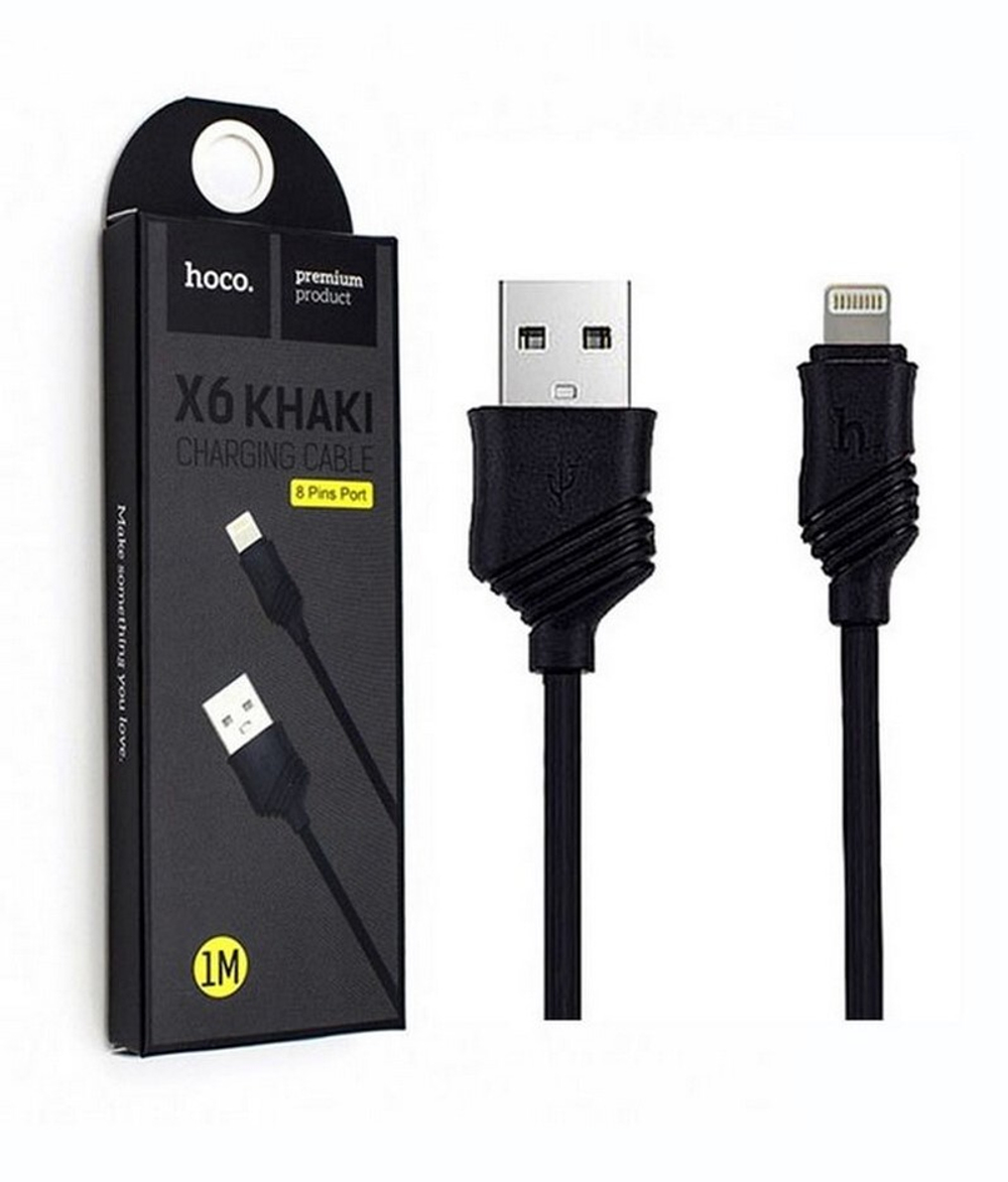 Кабель USB - Lightning HOCO X6 (черный) 1м