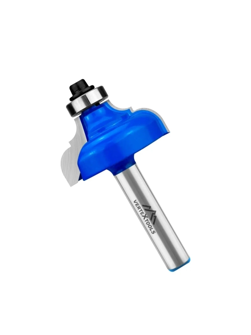 ФРЕЗА ПРОФИЛЬНАЯ С ПОДШИПНИКОМ ХВОСТ - 8мм, D-35мм, H-15мм, B-10,3мм, R1-4,76мм, R2-6,35мм, L-61,8мм