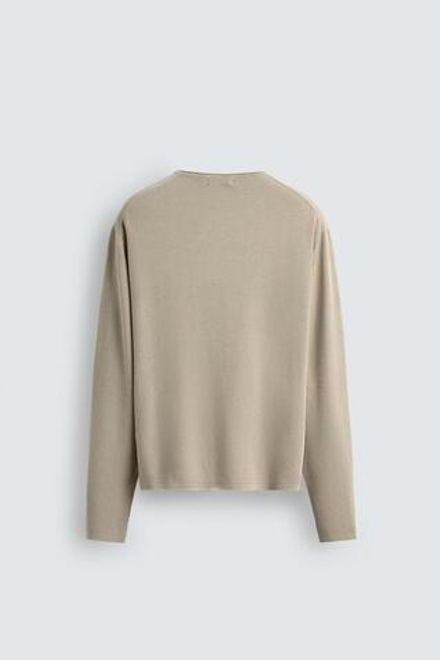 ZARA ДЖЕМПЕР СВОБОДНОГО КРОЯ, ПЕСОЧНЫЙ