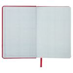 Ежедневник недатированный А5 138х213 мм BRAUBERG "Rainbow" под кожу, 136 л., красный, 111667