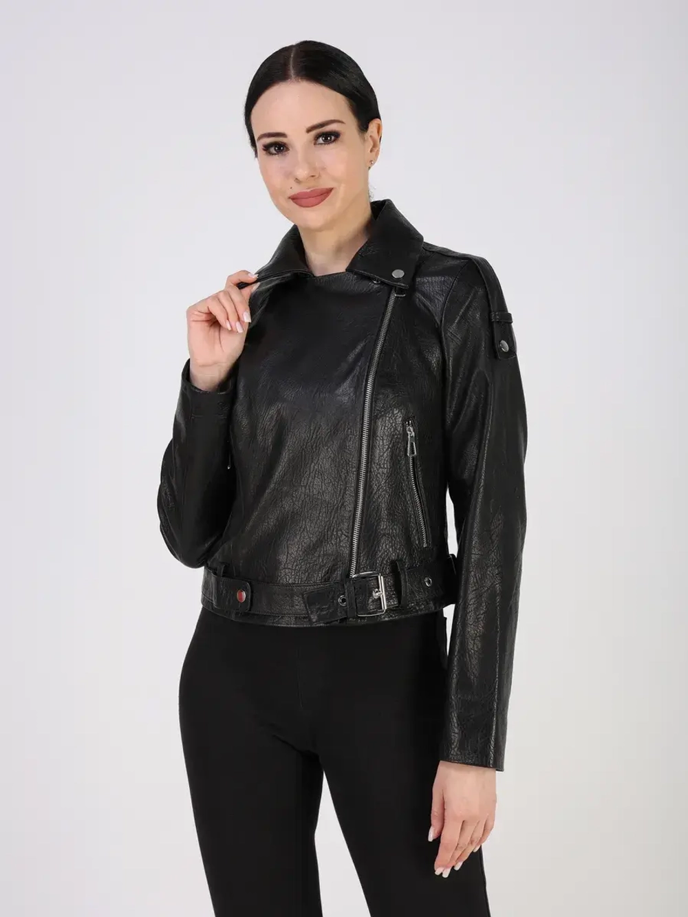 Кожаная куртка демисезонная косуха