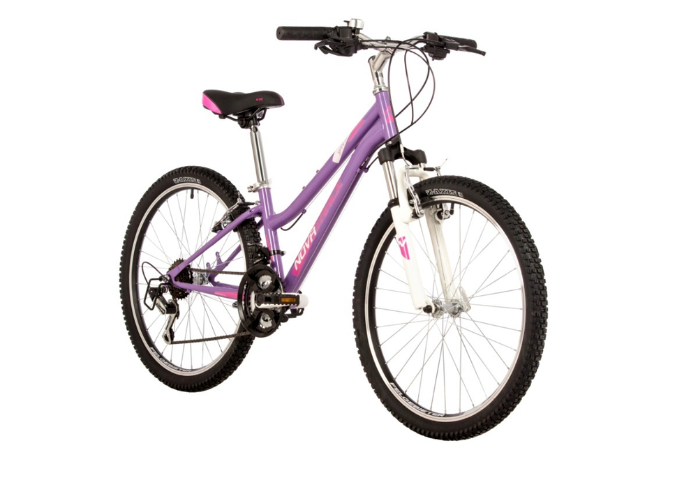 Велосипед NOVATRACK 24" JENNY PRO сталь 12'', фиолетовый, 18 скор.
