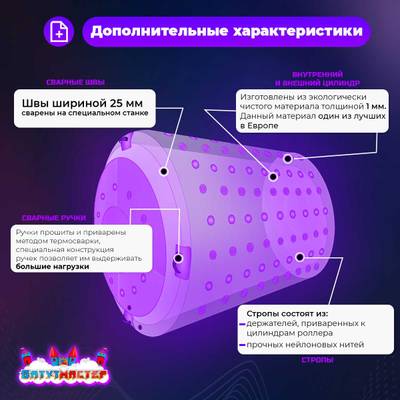 Аттракцион Водный роллер (Гидророллер) "Фиолетовый" ПВХ 2,6*2,2*2,2 м.