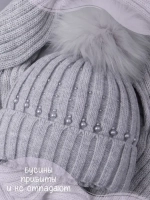 Шапка для девочки зимняя вязаная и шарф