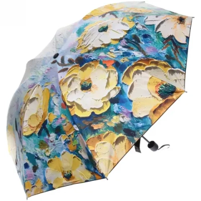 Зонт механический ветроустойчивый, матовая ручка «BESTzontik - ampir», микс 3 дизайна, длина 25см, d-110см