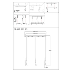 SL405.103.03 Светильник подвесной ST-Luce Хром/Хром, Белый LED 3*7W 3000K