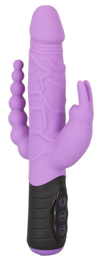Сиреневый тройной вибратор Triple Vibrator - 22,2 см. (Цвет: сиреневый)