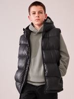 Жилет утепленный с капюшоном для мальчика Next Q96-674, Черный