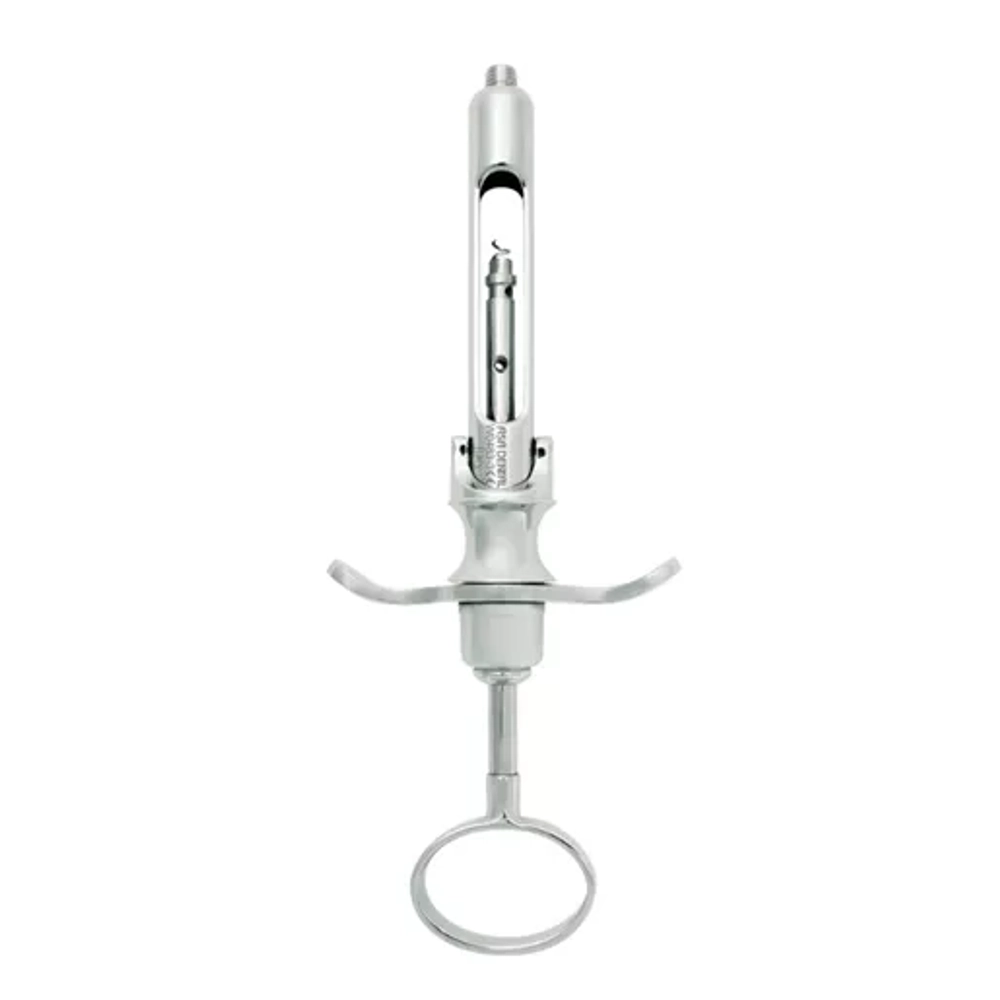 Шприц карпульный с 2-мя кольцами, ручная аспирация, хромированный Asa Dental