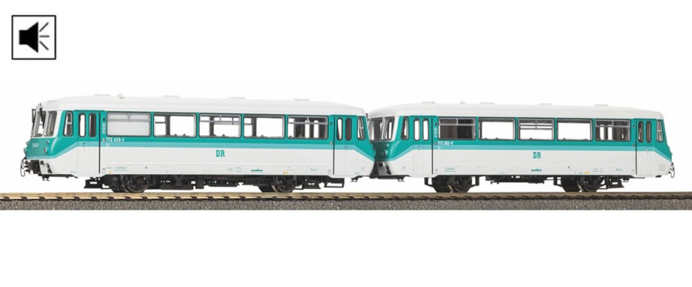 Рельсовый автобус BR 772 + Вагон управления DR + звуковой декодер, эпоха IV