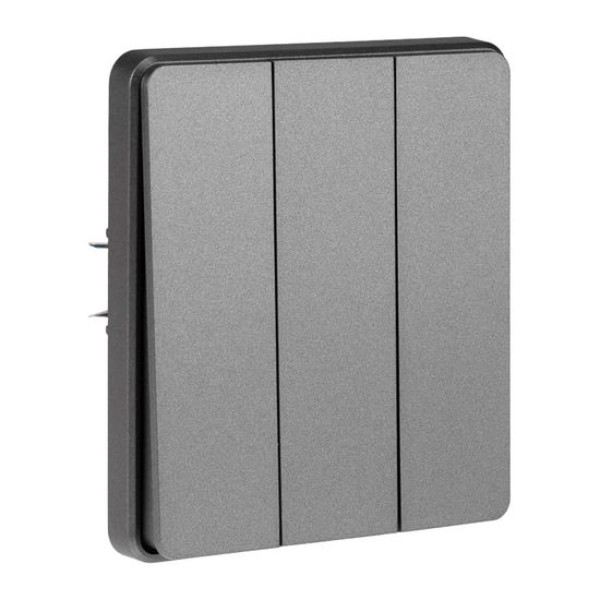 Выключатель ROUND 3 кл 10А с/у титан KRANZ