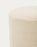 Kaeli Пуф для ног со съемным чехлом из ткани букле цвета экрю