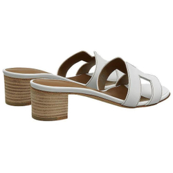 Hermes Oasis casual and comfortable rubber-soled slippers women's white, H071002Z