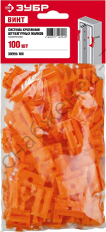 ЗУБР ВИНТ-100 система крепления штукатурных маяков, 100 шт (30955-100)