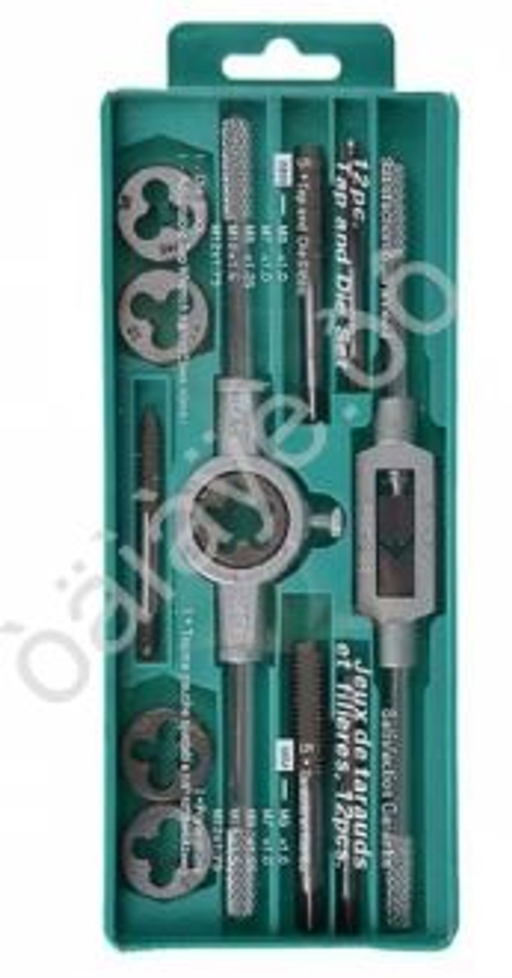 Набор метчиков и плашек 12пр. с держателями в кейс 657902