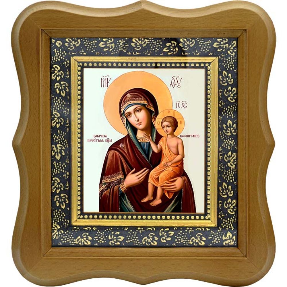 Икона Божьей Матери "Воспитание" на холсте.