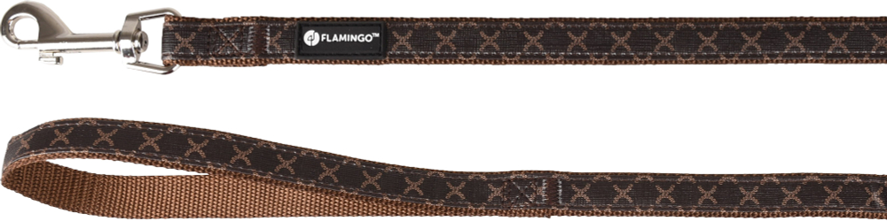 Поводок ODIN 120 см/ 20 мм, коричневый, Flamingo