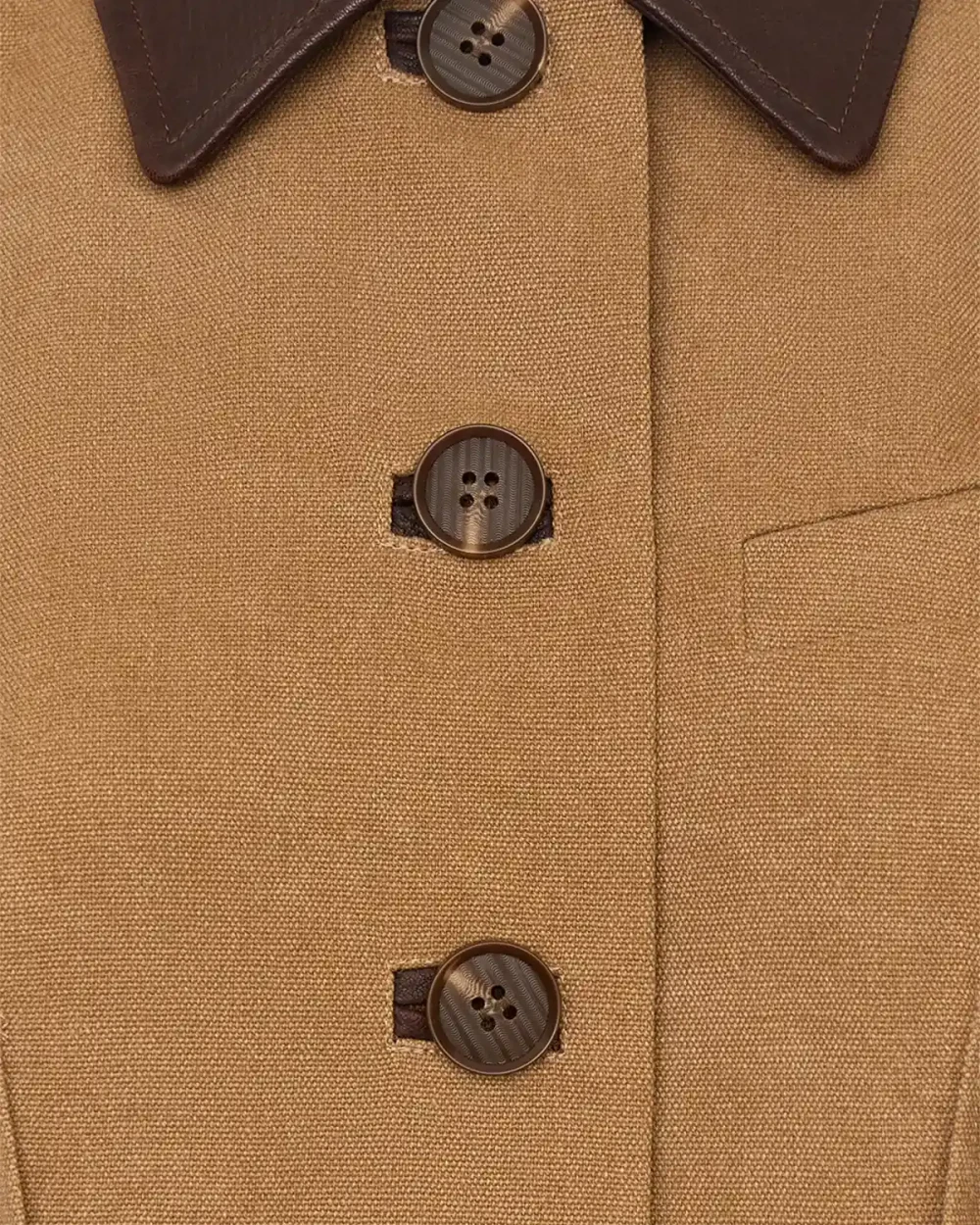 Пальто из канваса песочное