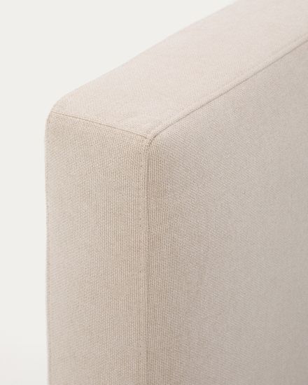 Blok Кровать бежевая со съемными чехлами для матраса 160 х 200 см