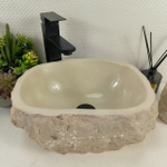 Раковина из мрамора Erozy Cream EM-65570 37*28*16 0868