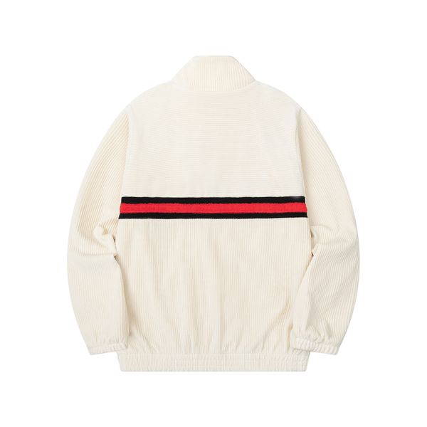 Олимпийка велюровая Stripe track белая - фото 18