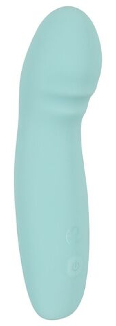 Аквамариновый мини-вибратор Cuties G-Spot Vibrator - 15,5 см. (Цвет: аквамариновый)
