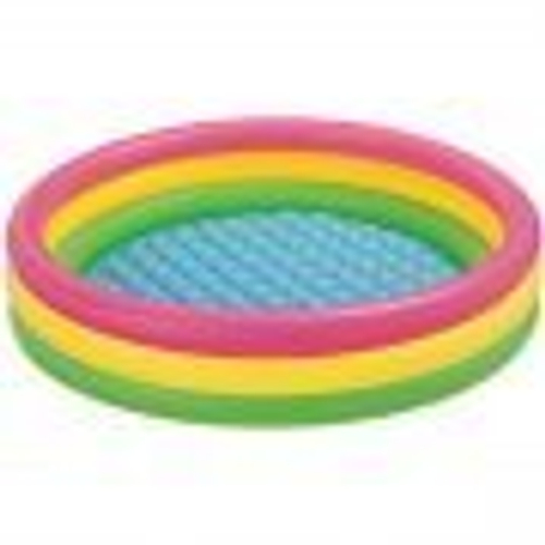 Бассейн надувной круглый "Интекс" 147х33см трехцветный